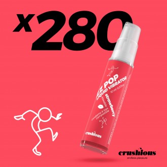 CONFEZIONE DA 280 VIBRATORE LIQUIDO ZZ POP AROMATIZZATO ALLA FRAGOLA 10ML CRUSHIOUS