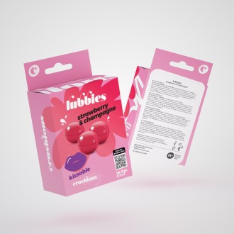 PALLINE DI OLIO LUBBIES BACIABILI ALLA FRAGOLA & CHAMPAGNE CRUSHIOUS