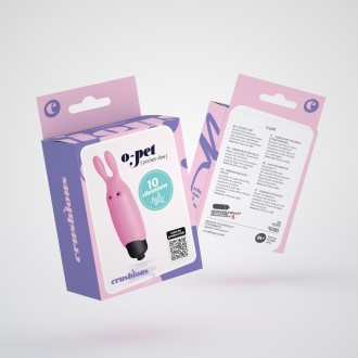 O-PET CONIGLIO CON PALLA A 10 VIBRAZIONI ROSA PASTELLO CRUSHIOUS