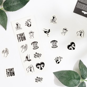 SET DI 10 TATUAGGI TEMPORANEI - KINKY COLLECTION CHIC TATTOO SECRET PLAY