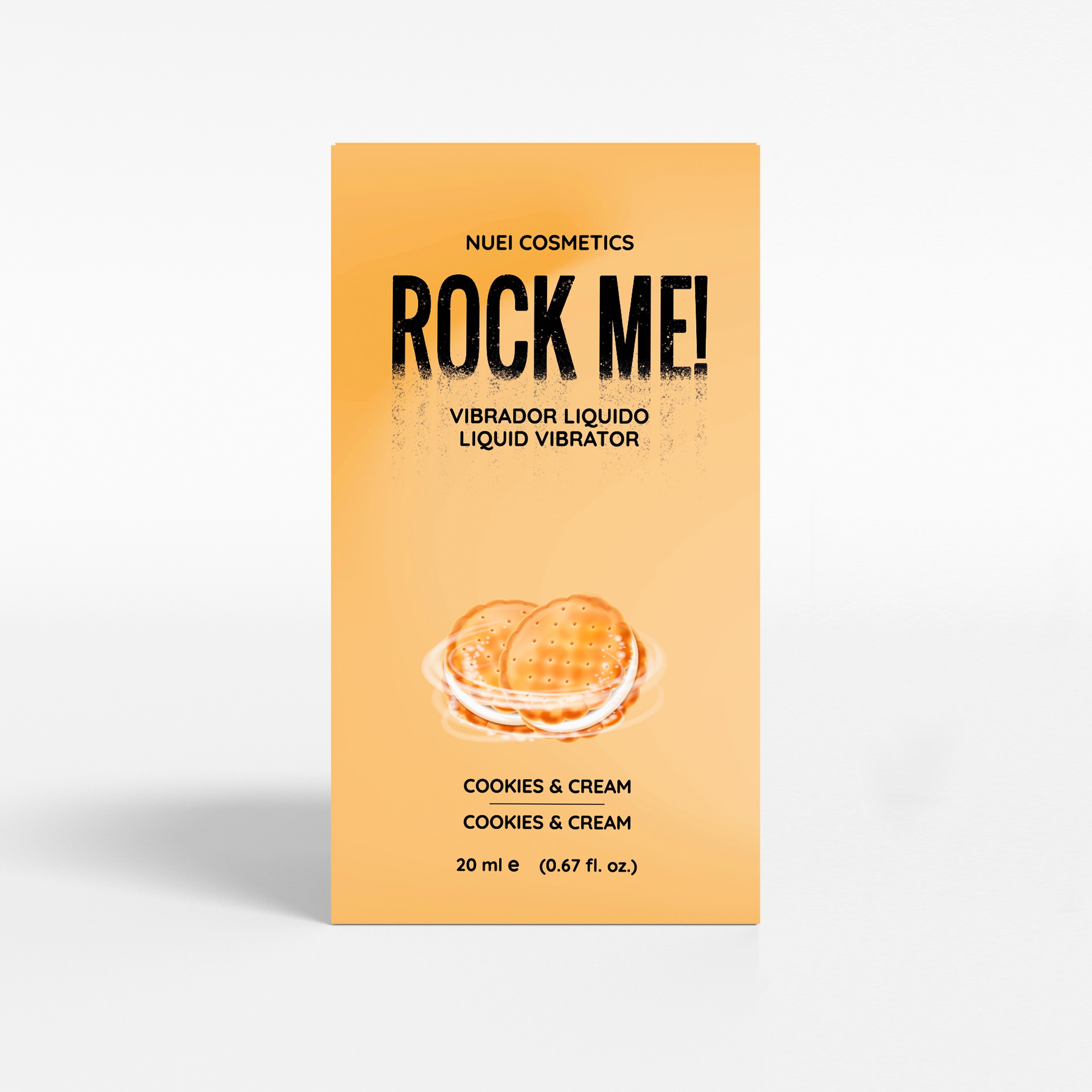 VIBRADOR LÍQUIDO ROCK ME! GALLETAS &amp; CREMA 20 ML NUEI