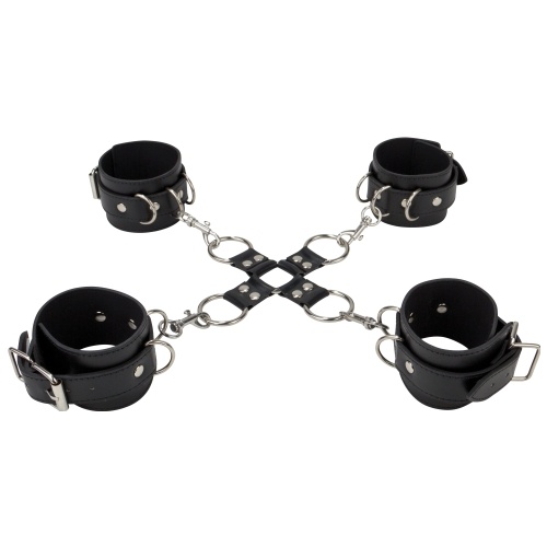 ESPOSAS PARA MUÑECAS Y TOBILLOS OUCH! HAND AND LEG CUFFS NEGRAS