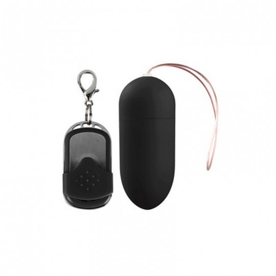 VIBRATING EGG WITH 10 SPEEDS AND REMOTE CONTROL - L - BLACK