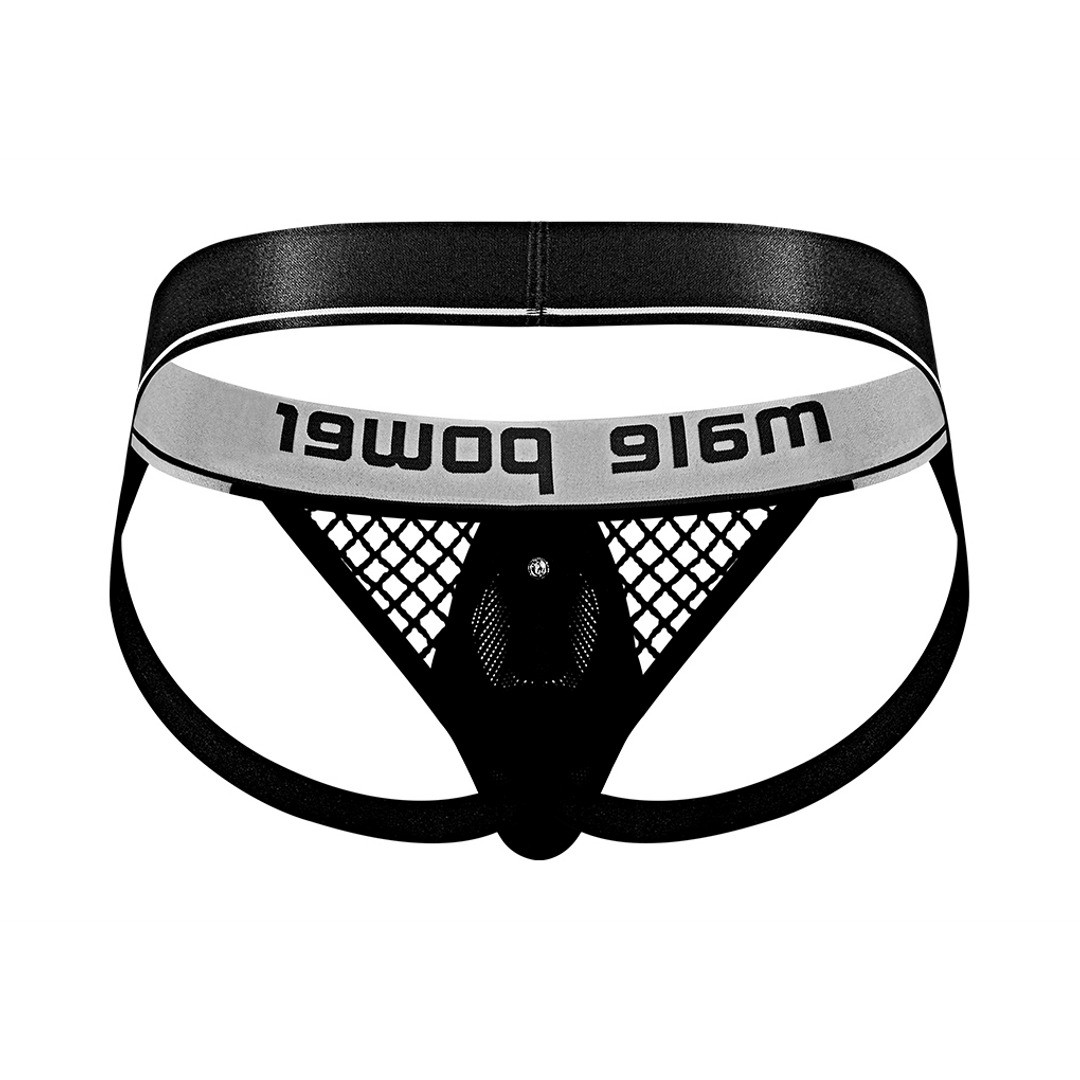 MALE POWER COCK RING JOCK BLACK