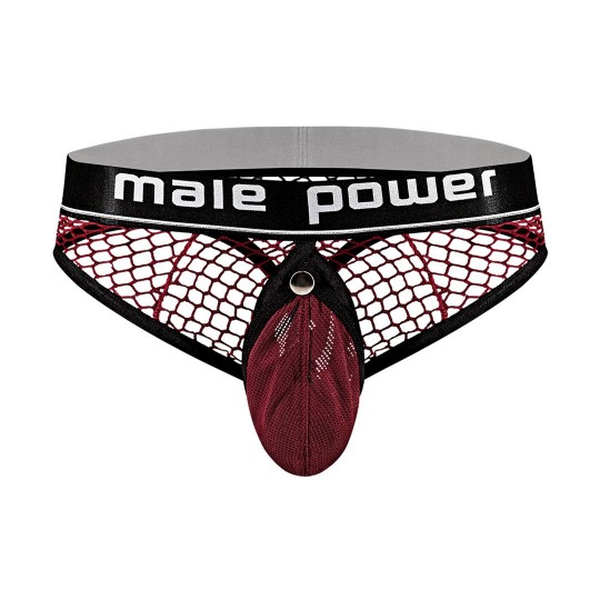 COCK RING THONG - L/XL - BURGUNDY