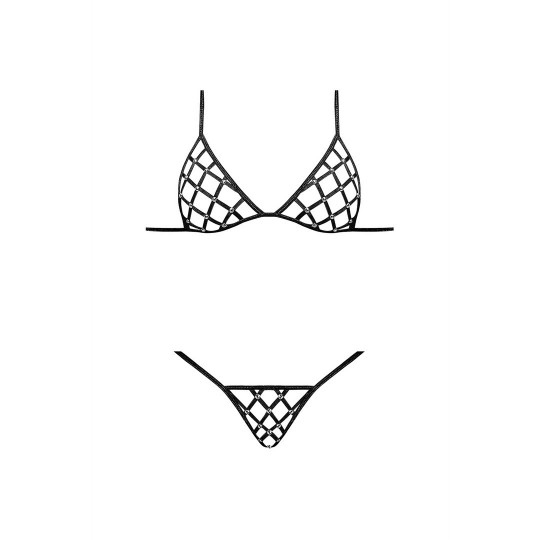 ORTHIA - SEXY IMITATION NET SET WITH BRA AND G-STRING