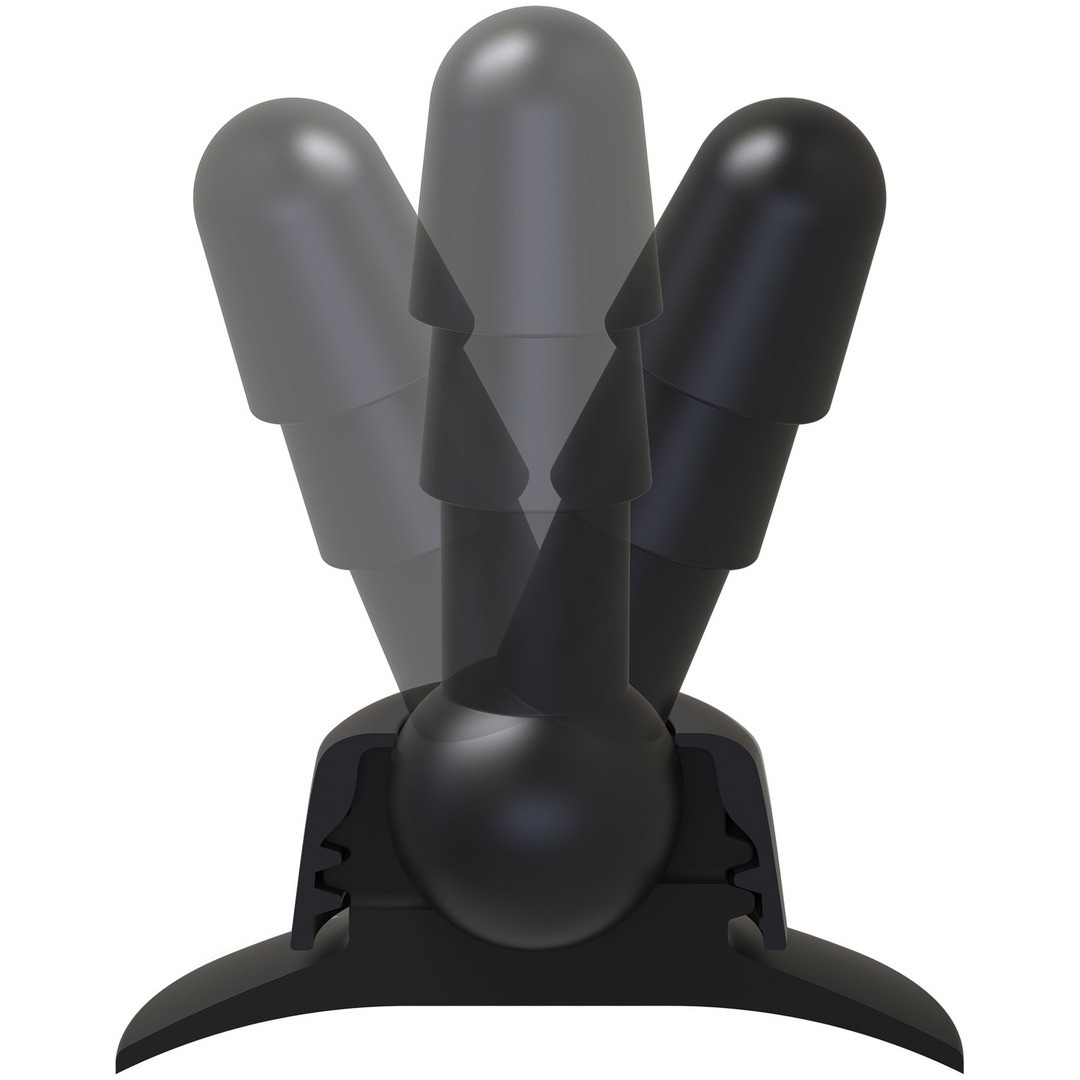 DELUXE 360 SWIVEL - BUTT PLUG WITH SUCTION CUP - 2 PIECES