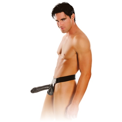 FETISH FANTASY SERIES 10&#039;&#039; BIG DADDY HOLLOW STRAP-ON BLACK