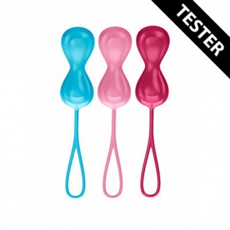 POWER BALLS KEGEL SET OF 3 - TURQUOISE/RED/PINK - TESTER