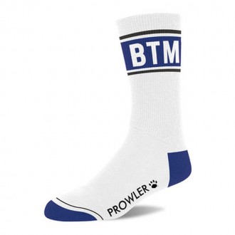 BTM SOCKS - WHITE/BLUE