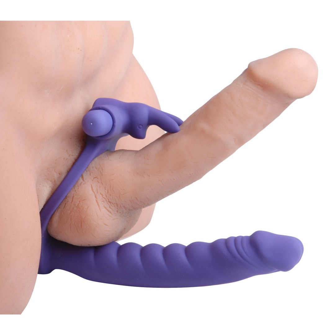 DOUBLE DELIGHT - VIBRATING RABBIT C-RING