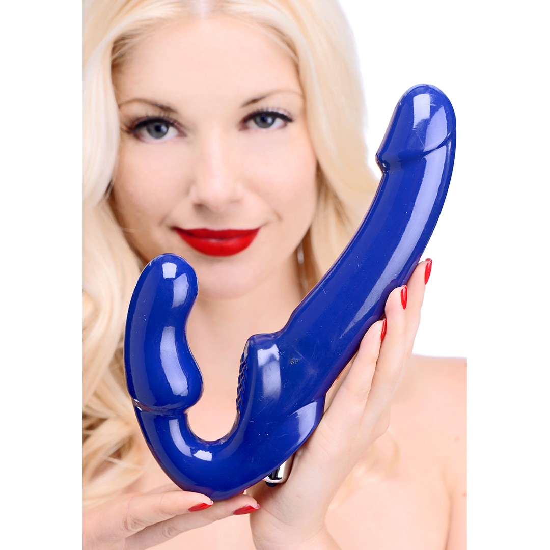 REVOLVER II VIBRATING STRAPLESS STRAP ON DILDO