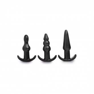 4 PIECE VIBRATING BUTT PLUG SET