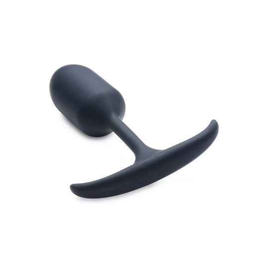 PREMIUM SILICONE WEIGHTED ANAL PLUG - SMALL