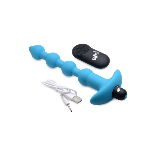 VIBRATING SILICONE ANAL BEADS AND REMOTE CONTROL