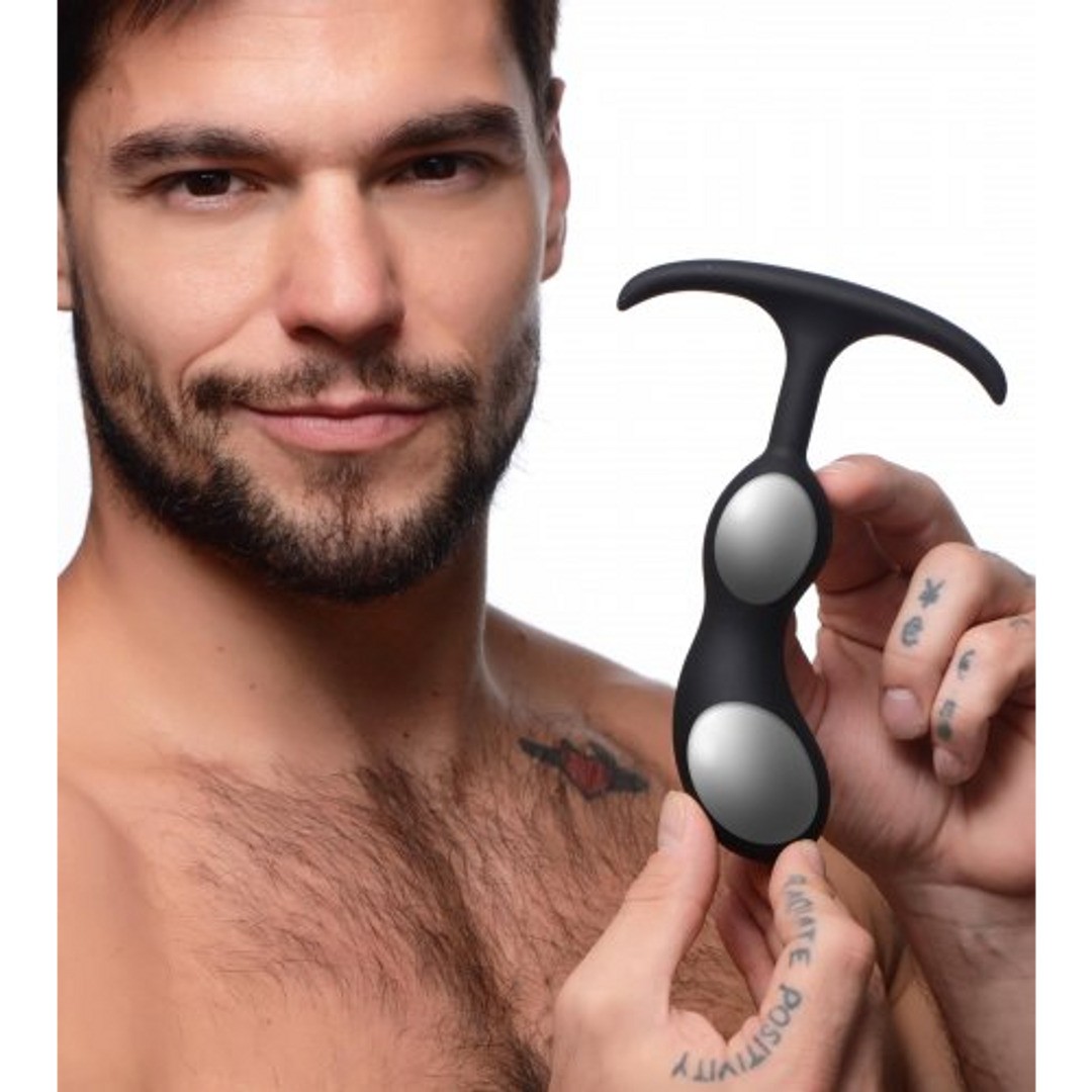 PREMIUM SILICONE WEIGHTED PROSTATE PLUG - MEDIUM