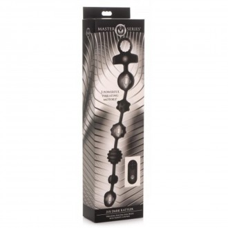 DARK RATTLER - VIBRATING SILICONE ANAL BEADS WITH REMOTE CONTROL