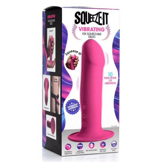 SQUEEZABLE VIBRATING DILDO