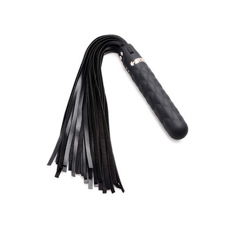 VIBRA-LASHER - VIBRATING SILICONE DILDO FLOGGER