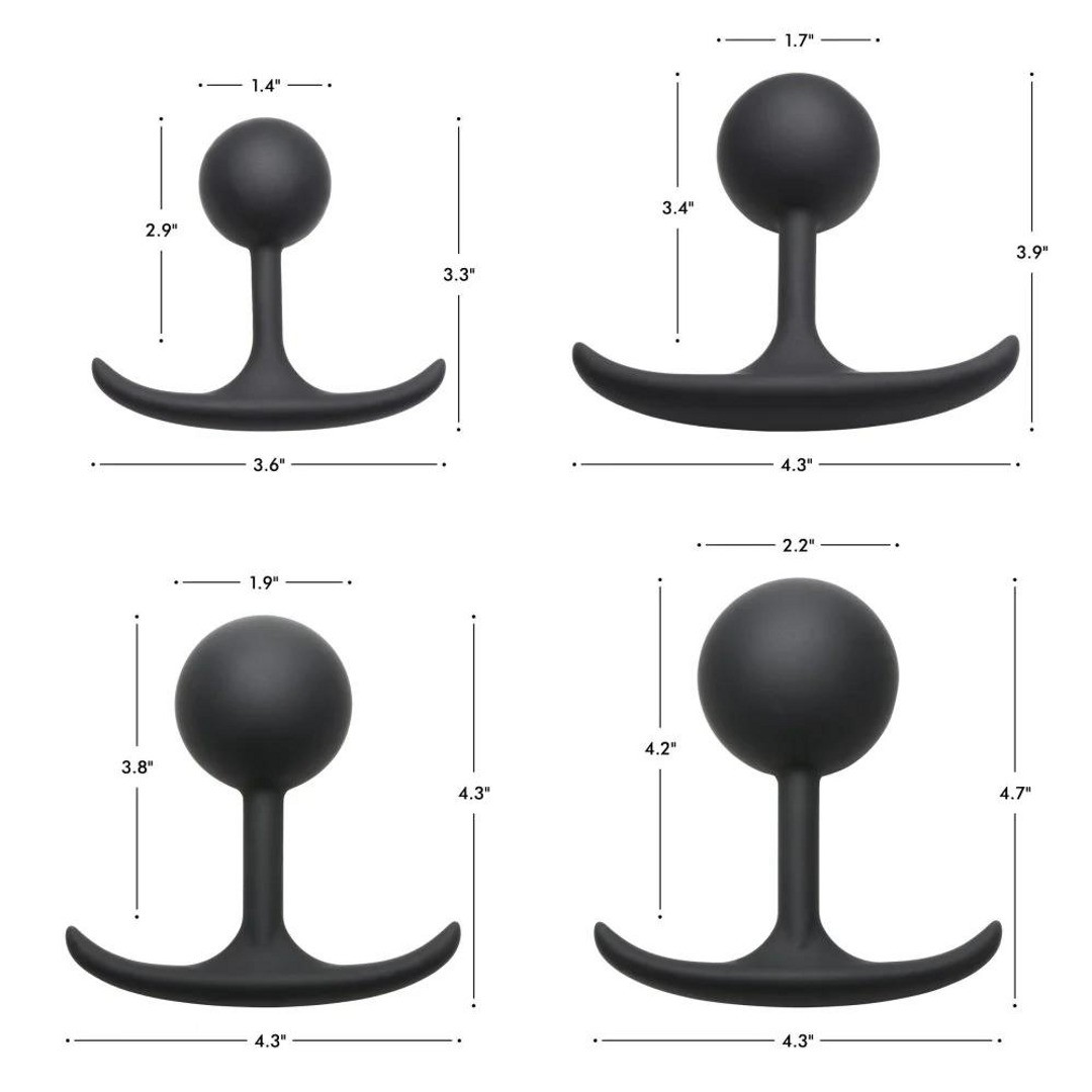 COMFORT PLUGS SILICONE WEIGHTED ROUND PLUG 3.9 - BLACK