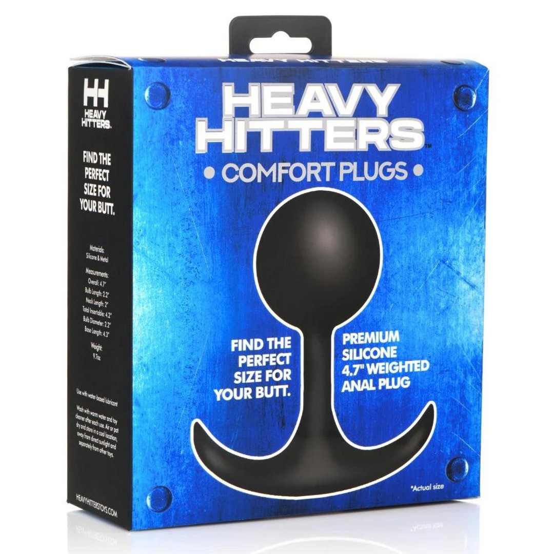 COMFORT PLUGS SILICONE WEIGHTED ROUND PLUG 4.7 - BLACK