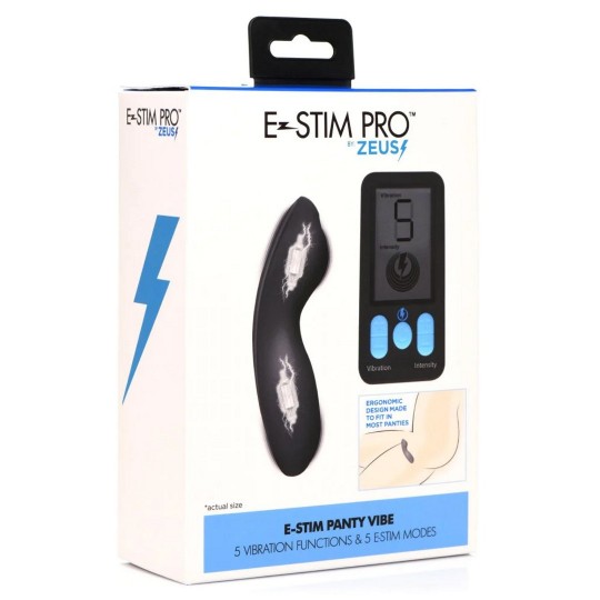 E-STIM PANTY VIBE WITH REMOTE CONTROL - BLACK