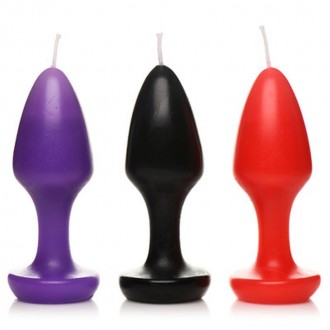 KINK INFERNO - DRIP CANDLES - BLACK/PURPLE/RED