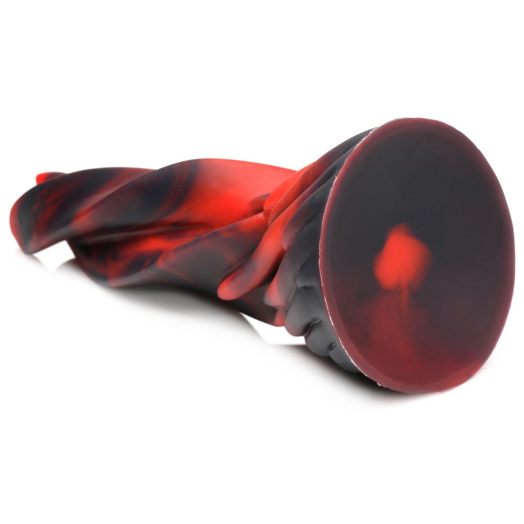 HELL KISS TWISTED TONGUES SILICONE DILDO - RED