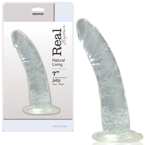 REAL RAPTURE EARTH FLAVOUR DILDO 7&#039;&#039; CLEAR