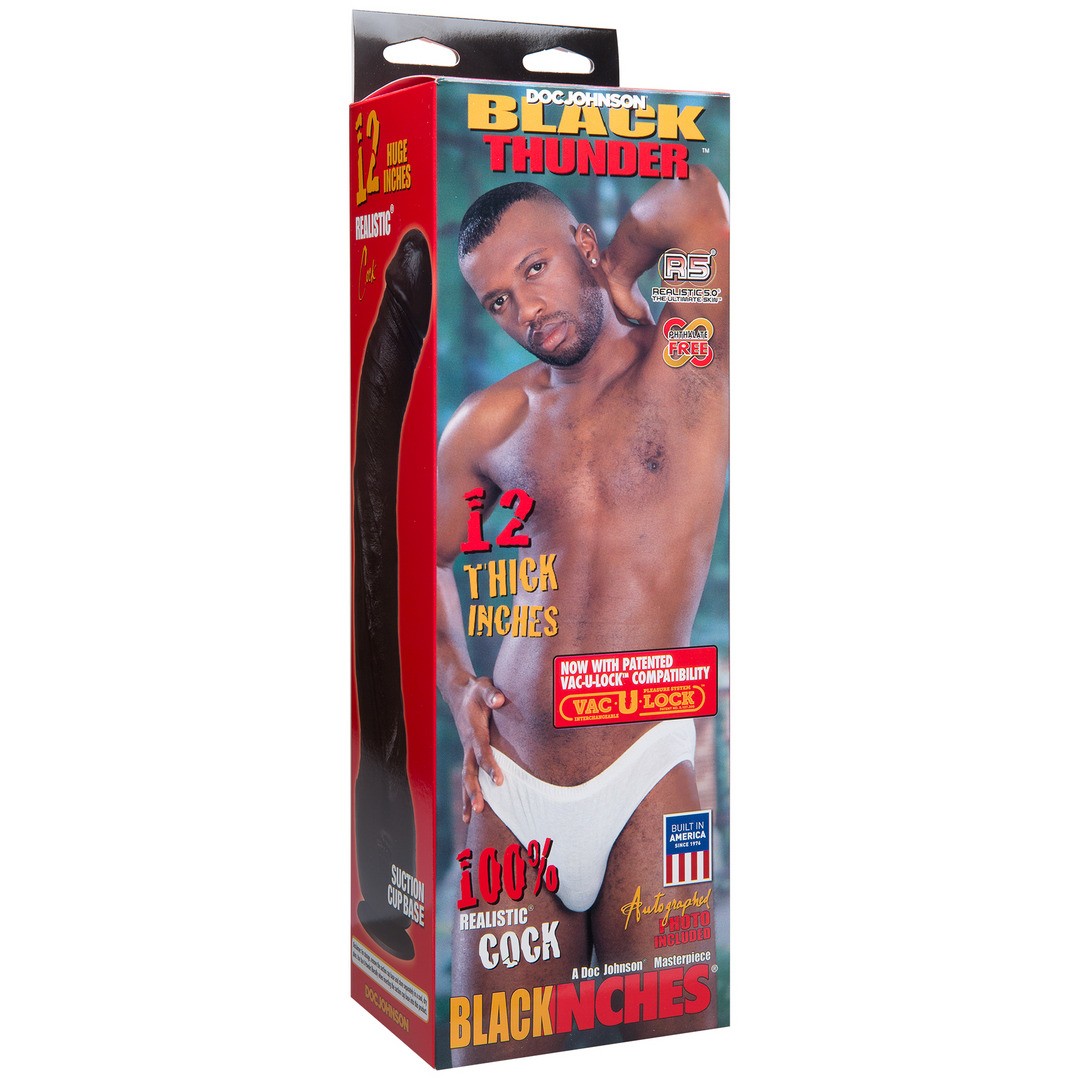 BLACK THUNDER - REALISTIC DILDO - 12 / 30 CM