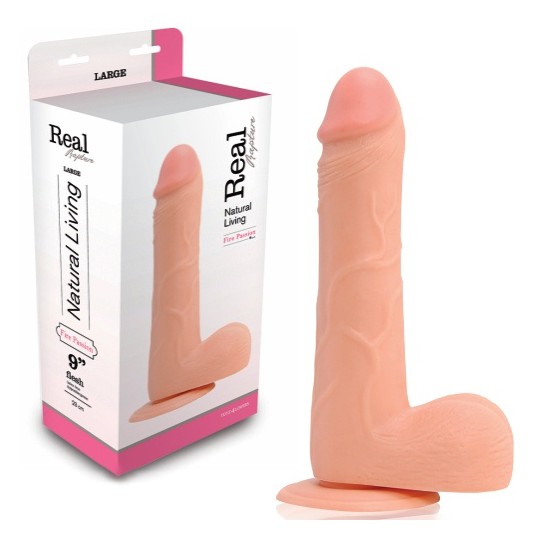 PENE REALÍSTICO REAL RAPTURE FIRE PASSION 9&#039;&#039; BLANCO