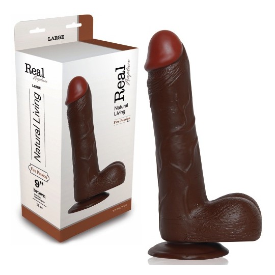 DILDO REALÍSTICO REAL RAPTURE FIRE PASSION 9&#039;&#039; NEGRO