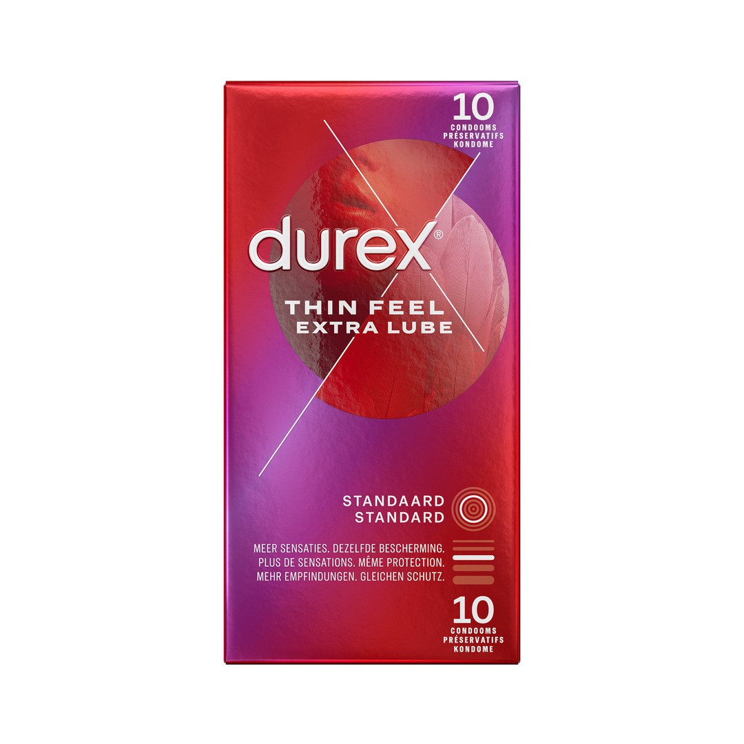 THIN FEEL EXTRA LUBE - CONDOMS - 10 PIECES