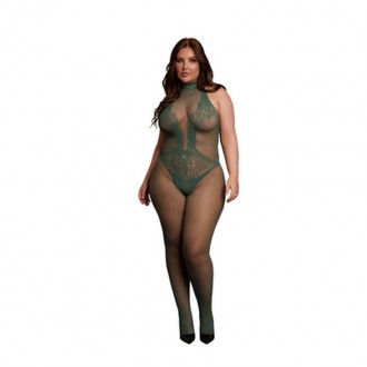 FISHNET AND LACE BODYSTOCKING - QUEEN SIZE