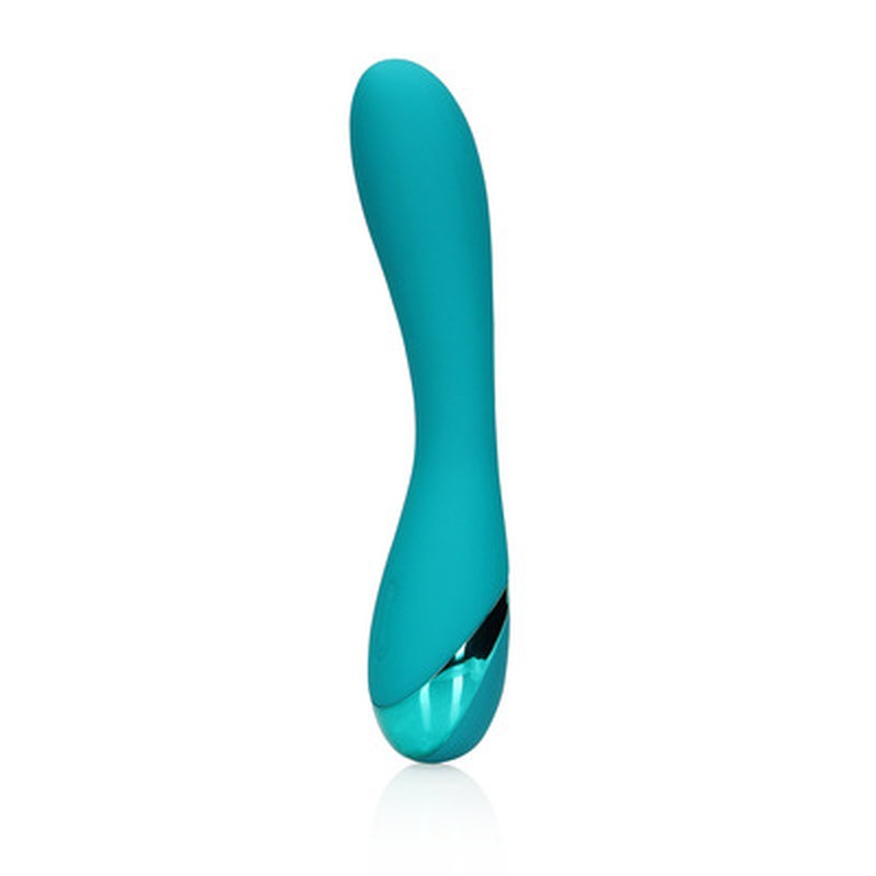 SMOOTH SILICONE G-SPOT VIBRATOR - TEAL BLUE