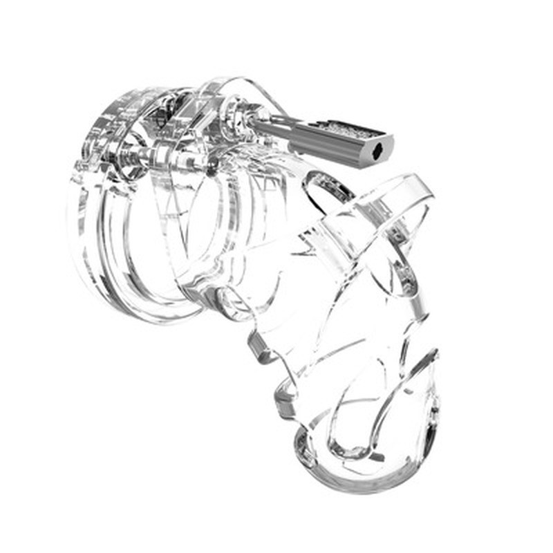 MODEL 25 - CHASTITY CAGE - 3.5&#039;&#039; / 9 CM - TRANSPARENT