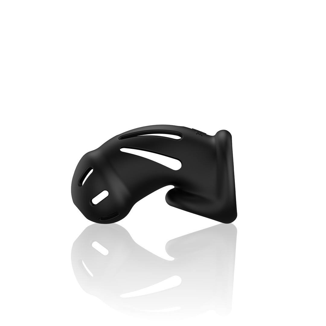 MODEL 27 - ULTRA SOFT SILICONE CHASTITY CAGE - BLACK