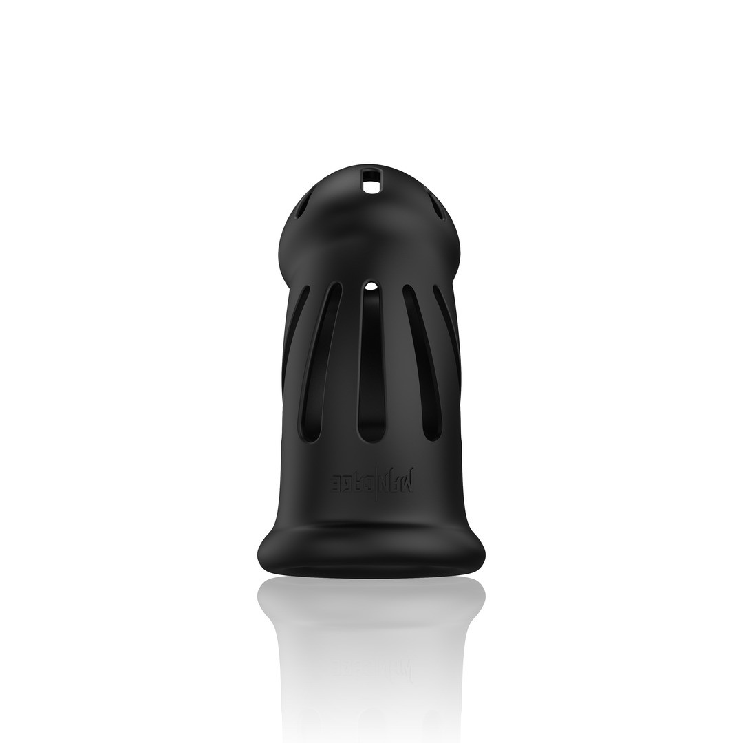 MODEL 27 - ULTRA SOFT SILICONE CHASTITY CAGE - BLACK