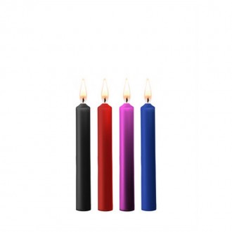 TEASING WAX CANDLES - 4 PIECES - MULTICOLOR