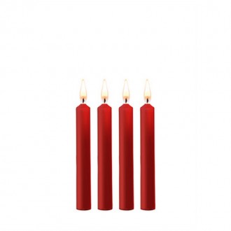 TEASING WAX CANDLES - 4 PIECES - RED