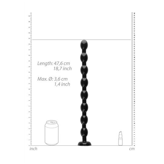 ASS SNAKE BEADED DILDO - 19 / 48 CM