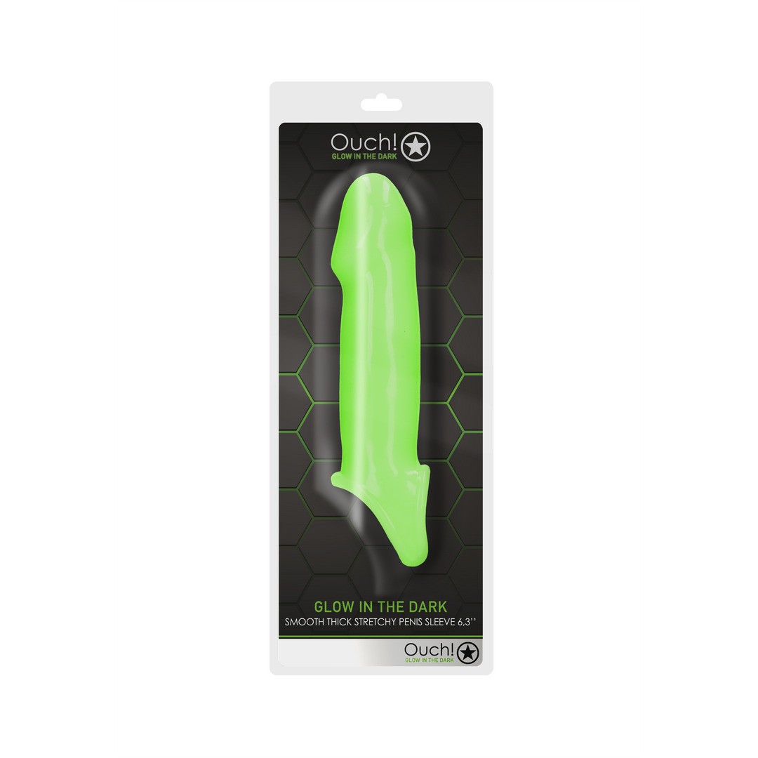 SMOOTH THICK STRETCHY PENIS SHEATH - GLOW IN THE DARK