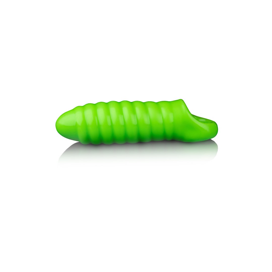 SWIRL THICK STRETCHY PENIS SHEATH - GLOW IN THE DARK