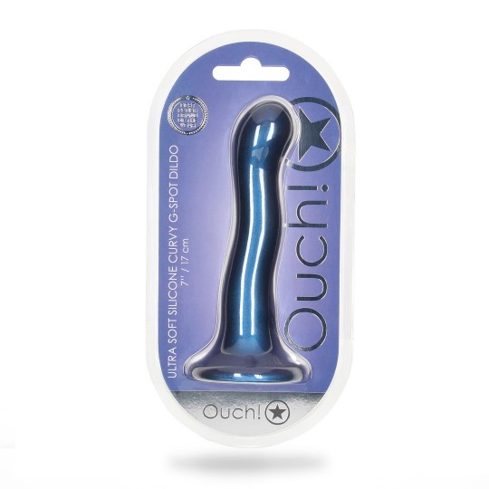 ULTRA SOFT SILICONE CURVY G-SPOT DILDO - 7&#039; / 17 CM