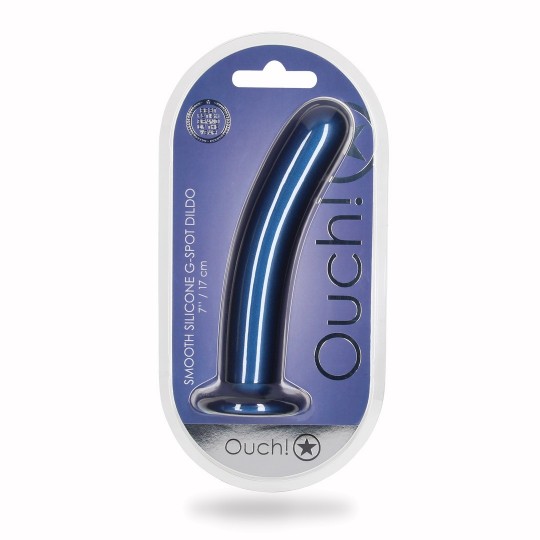 SMOOTH SILICONE G-SPOT DILDO - 7&#039; / 17 CM