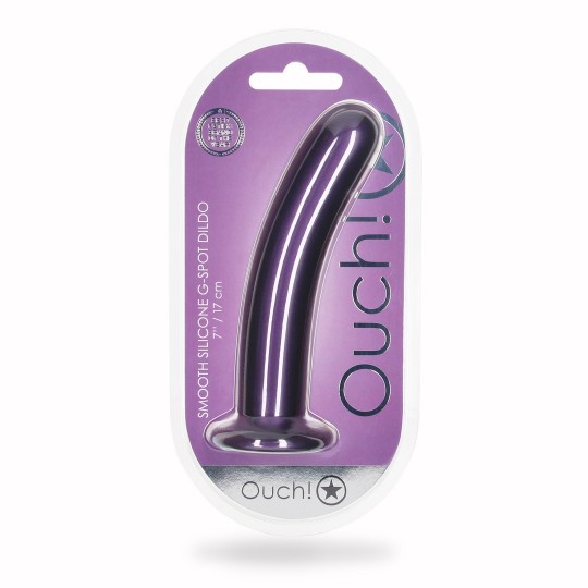 SMOOTH SILICONE G-SPOT DILDO - 7\&#039;\&#039; / 17 CM