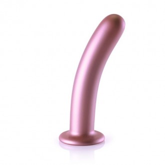 SMOOTH SILICONE G-SPOT DILDO - 7'' / 17 CM