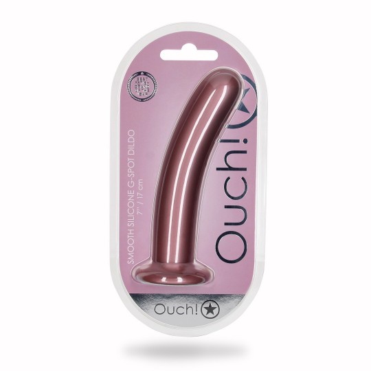 SMOOTH SILICONE G-SPOT DILDO - 7\&#039;\&#039; / 17 CM