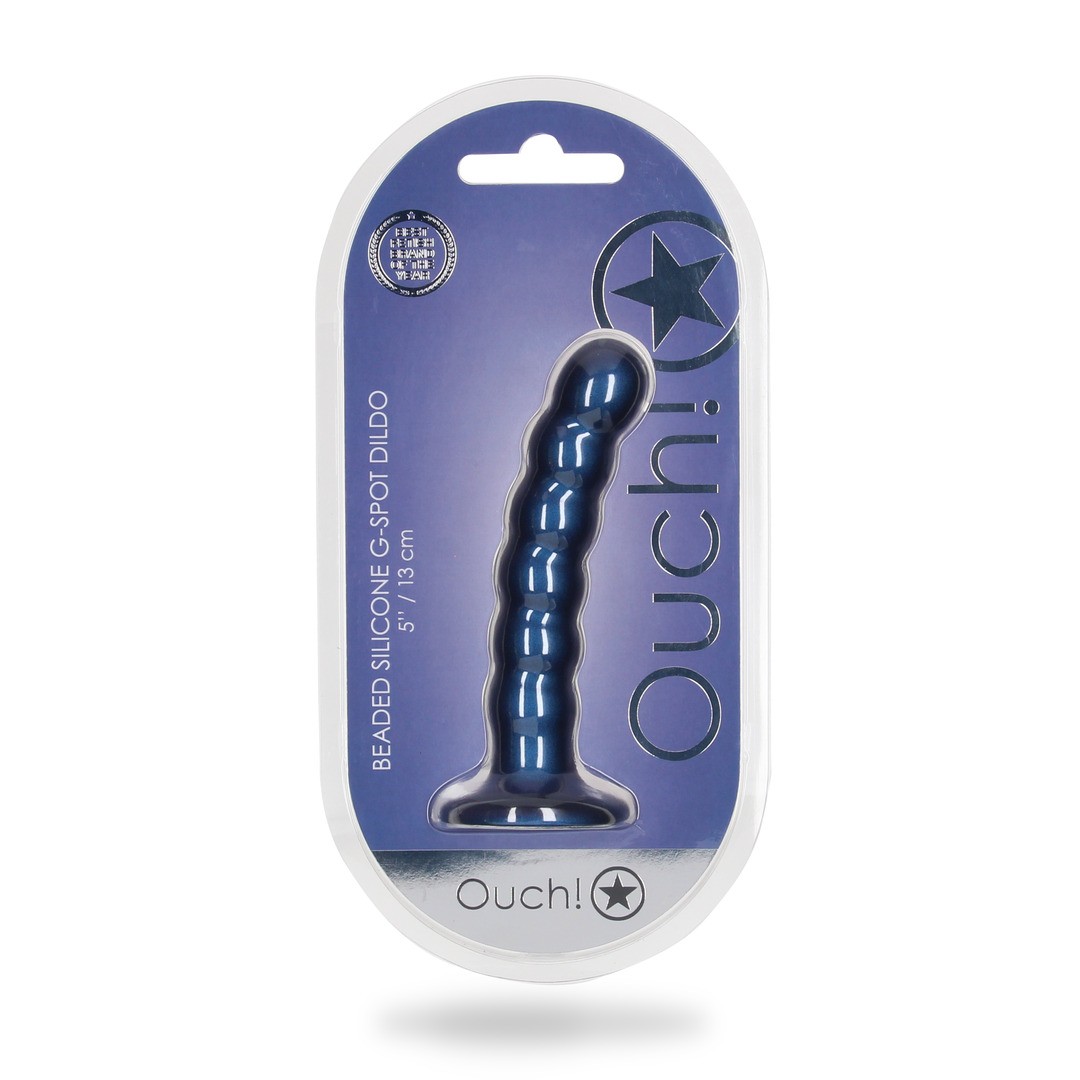 BEADED SILICONE G-SPOT DILDO - 5&#039; / 13 CM