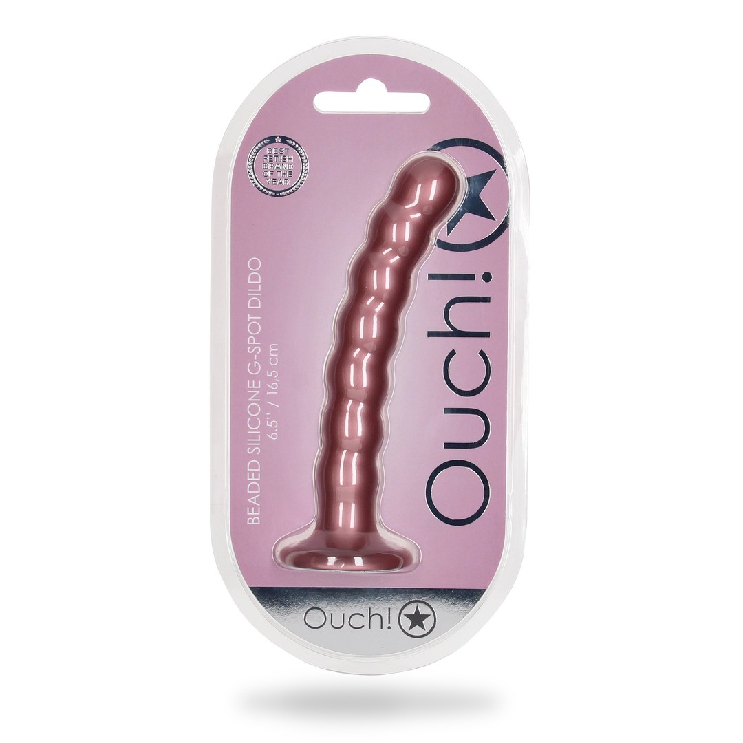 BEADED SILICONE G-SPOT DILDO - 6,5&#039; / 16,5 CM